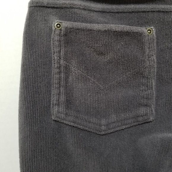 Hue leggings Small corduroy ribbed rib wale elastic pull on waist back pockets - Picture 8 of 13